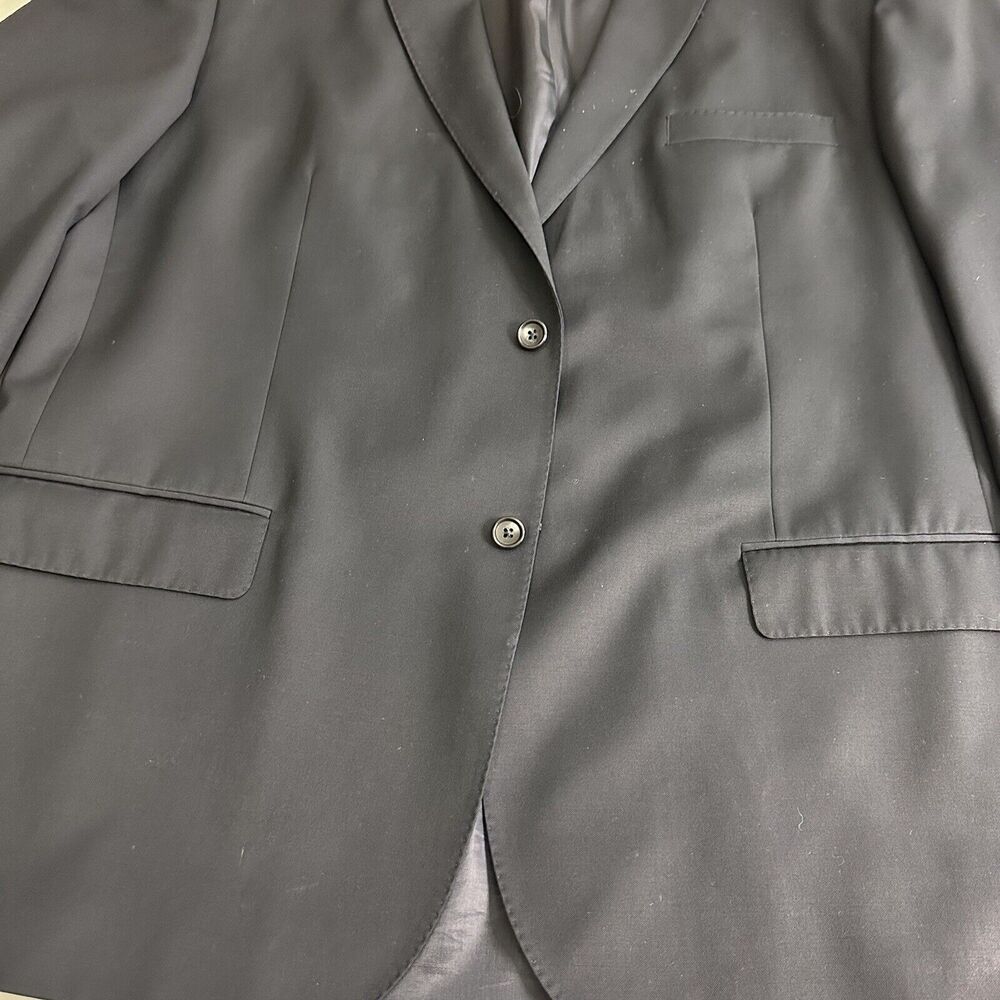 Joseph & Feiss Gold 100% Wool Gray Solid Blazer Sport Jacket Size 48R